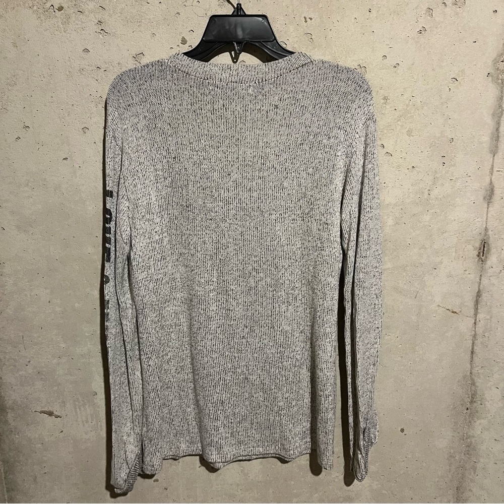 Vintage Havana Love & Music Knit Sweater Sz S Gray Pocket Stretchy Soft Tunic - Picture 6 of 9